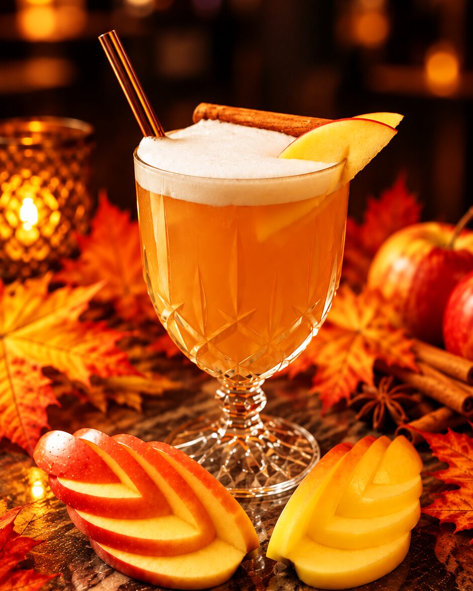 Apple Crumble Sour, Monatscocktail der Bar im DANCEIMPERIAL Regensburg
