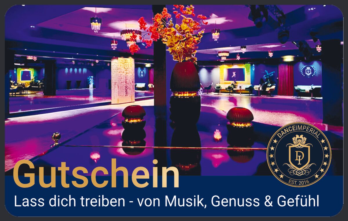 Gutschein-Motiv "Lass dich treiben" – DANCEIMPERIAL Regensburg